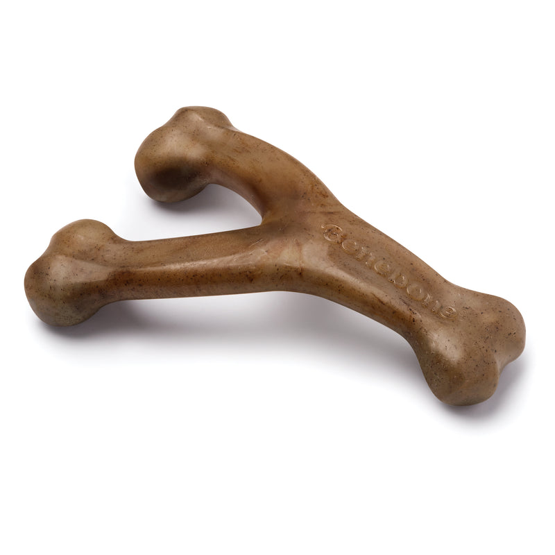 Benebone Wishbone Durable Dog Chew Toy, Real Bacon