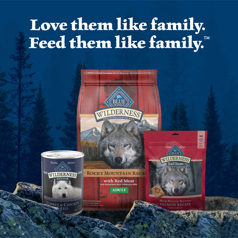 Blue Buffalo Wilderness High Protein, Natural Senior Wet Dog Food, Turkey & Chicken Grill 12.5-oz Can