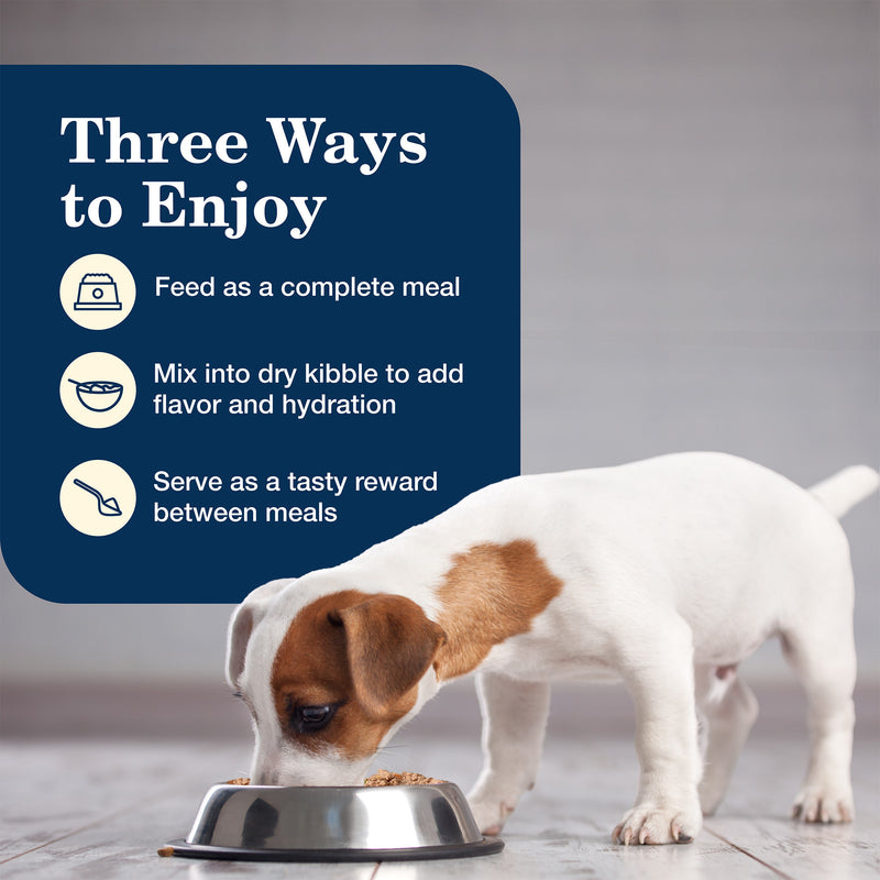 Blue Buffalo Homestyle Recipe Puppy Wet Dog Food, Made with Natural Ingredients, Chicken Dinner with Garden Vegetables & Brown Rice, 12.5-oz. Can