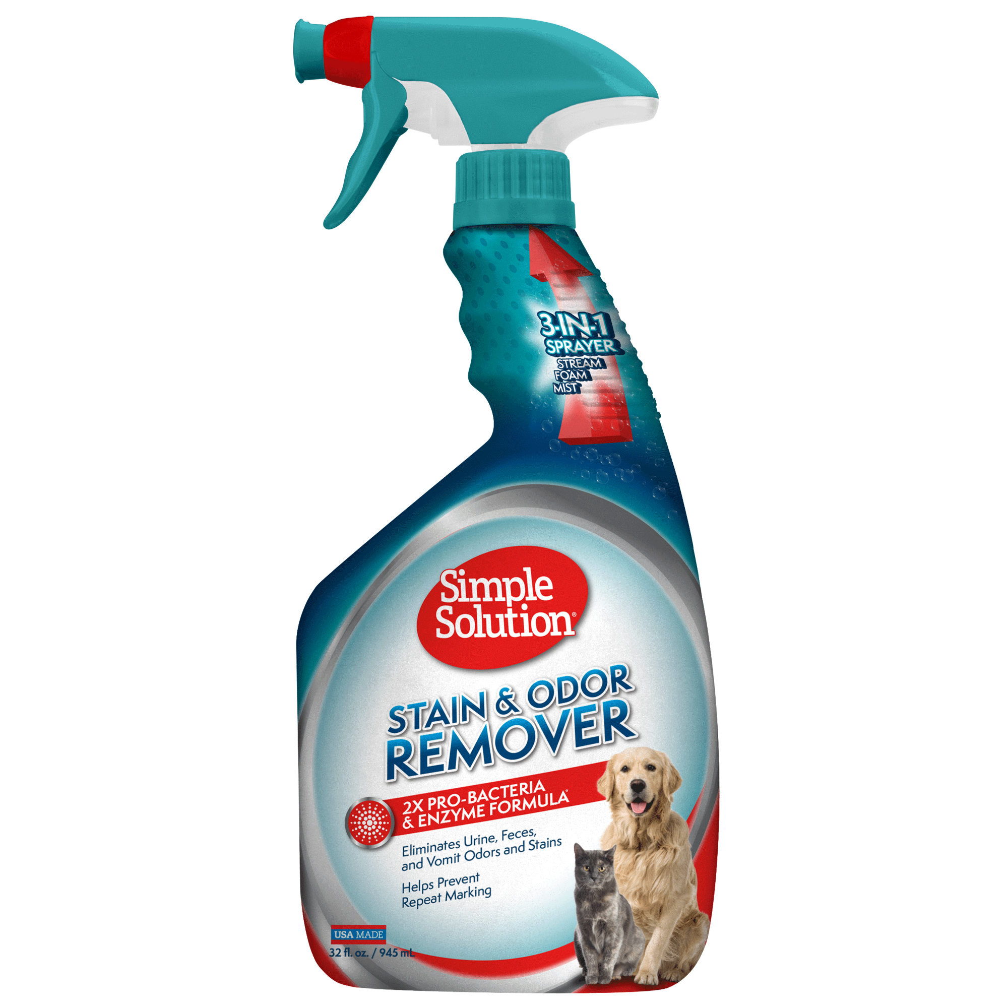  Resolve Urine Destroyer Spray Stain & Odor Remover,  Transparent, No Flavor, 32 Fl Oz : Pet Supplies