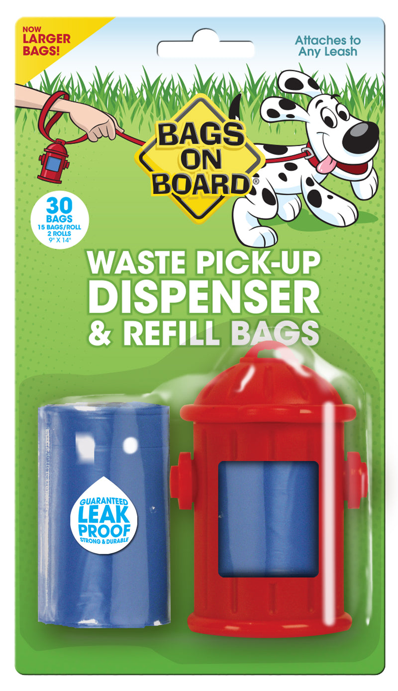 Bags on Board Fire Hydrant Waste Pick-up Bag Dispenser 30 bags