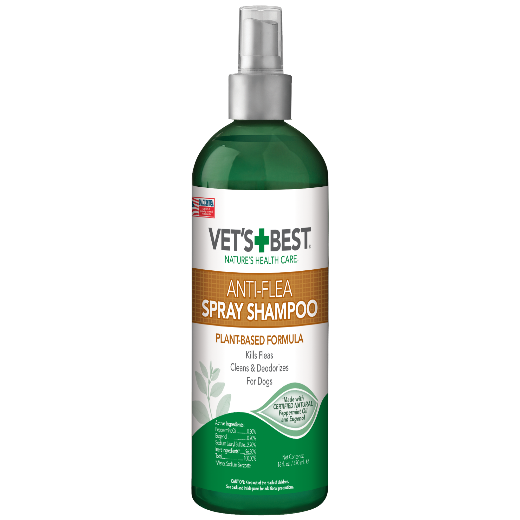 Vet s Best Natural Anti Flea Easy Spray Shampoo 16oz Petsense