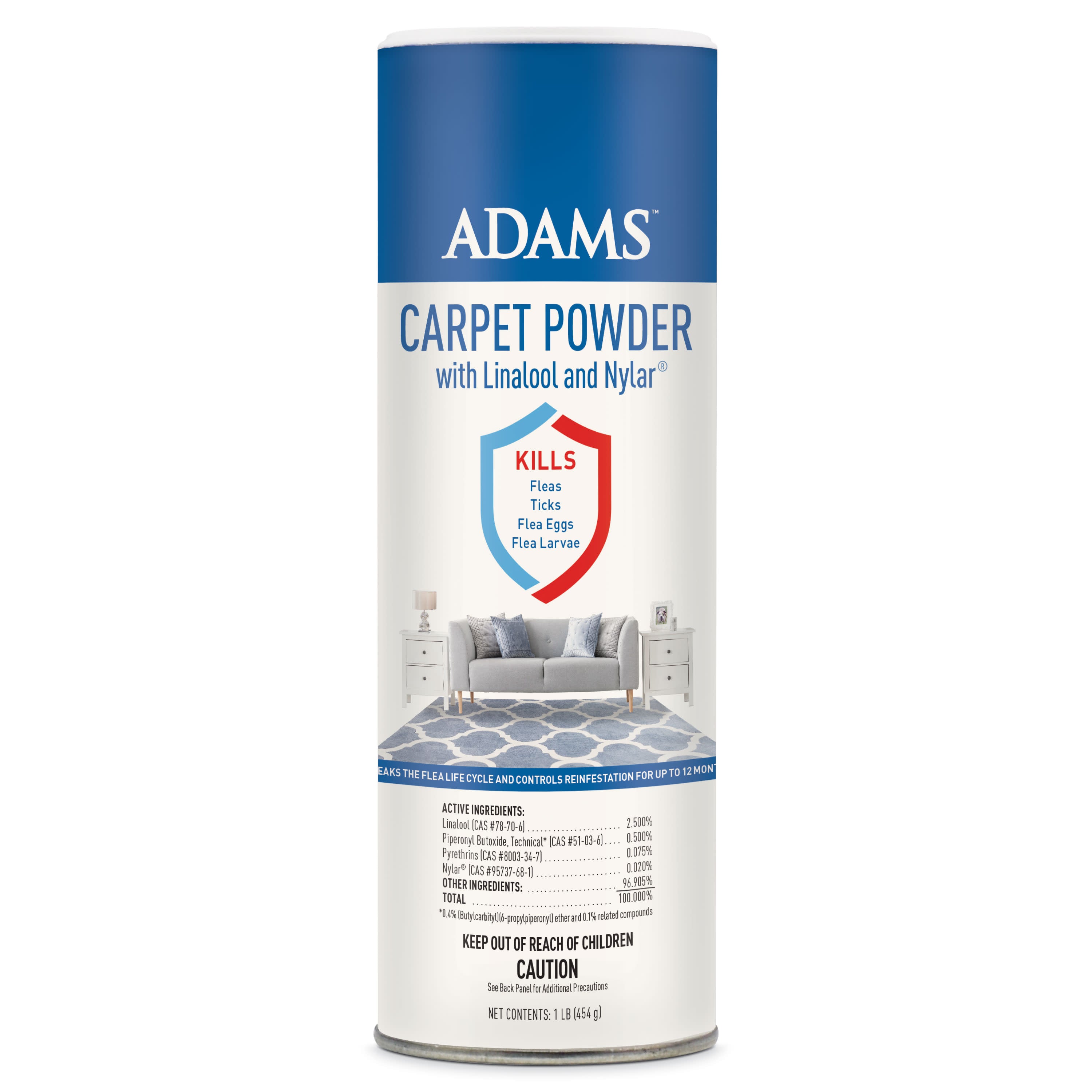 Adams Flea Tick Carpet Powder 16 ounces – Petsense