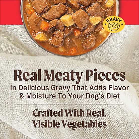 Merrick Chunky Adult Pappy's Pot Roast in Gravy Wet Dog Food, 12.7 oz.