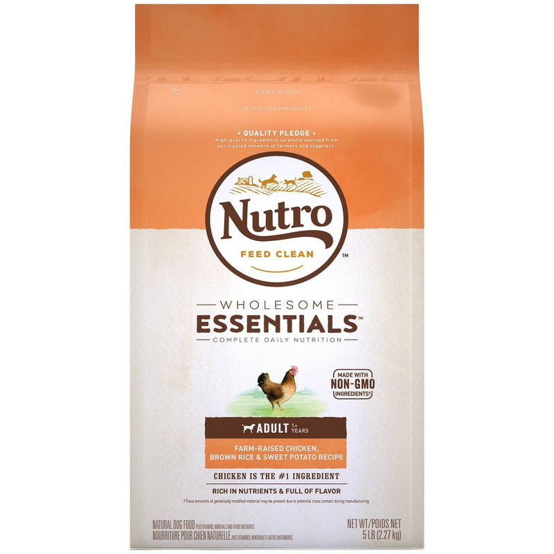 NUTRO NATURAL CHOICE Adult Dry Dog Food, Chicken & Brown Rice Recipe Dog Kibble, 5 lb. Bag