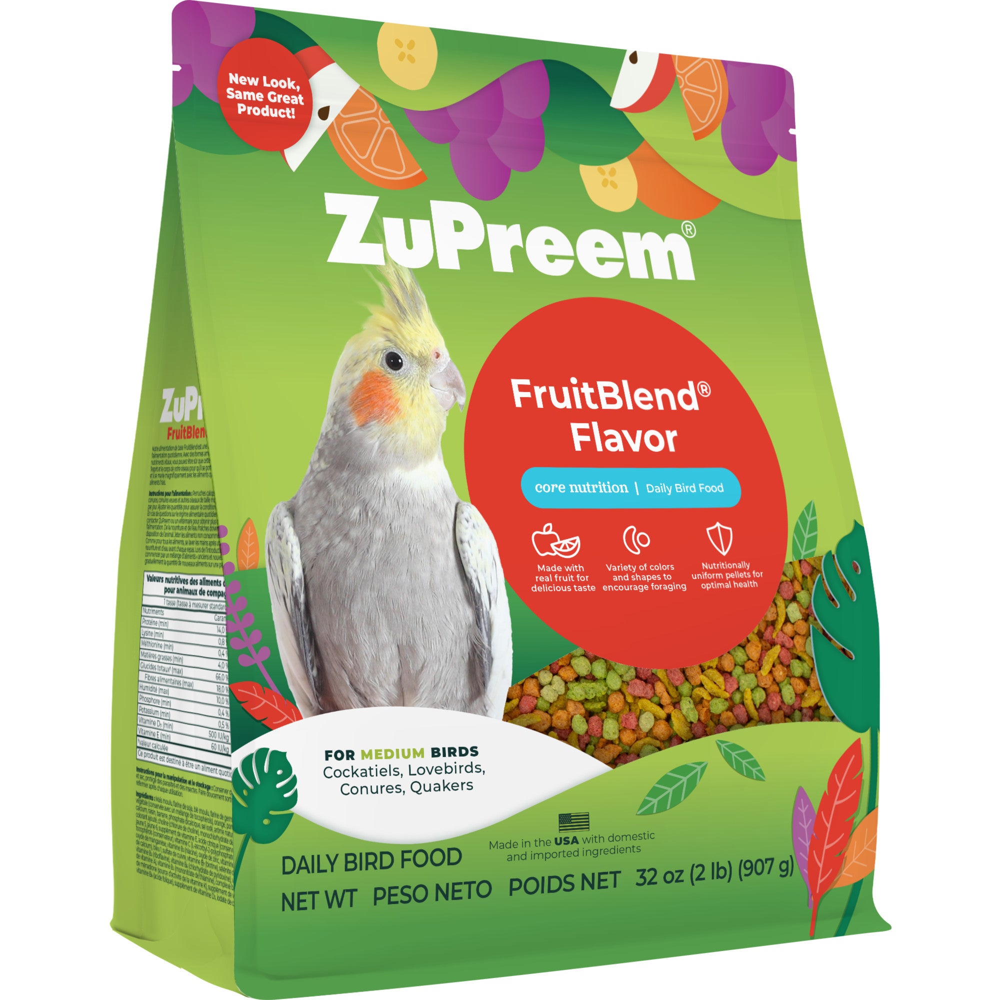 Zupreem FruitBlend Flavor Food with Natural Flavors for