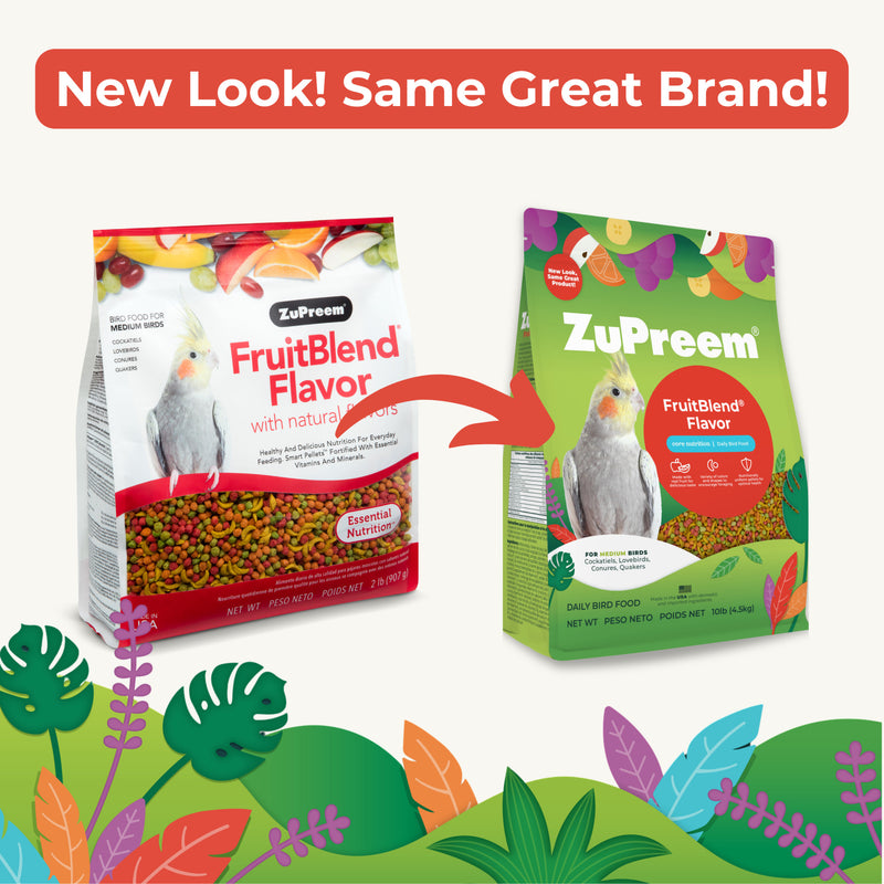 Zupreem FruitBlend Flavor Food with Natural Flavors for Medium Birds
