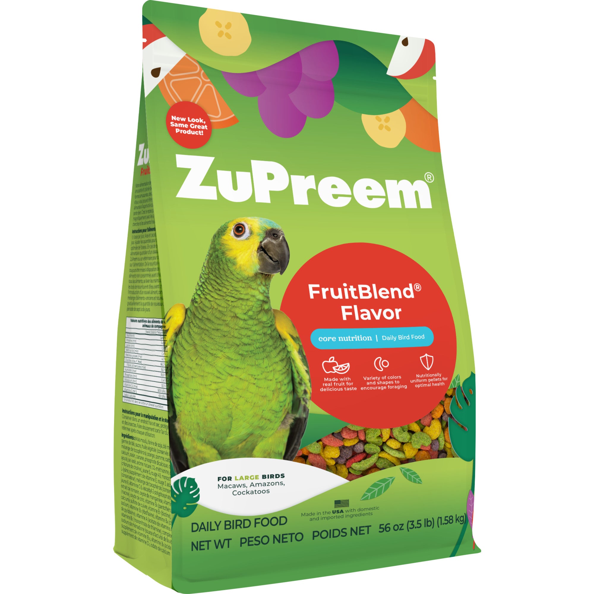 Zupreem FruitBlend Flavor Food with Natural Flavors for Large