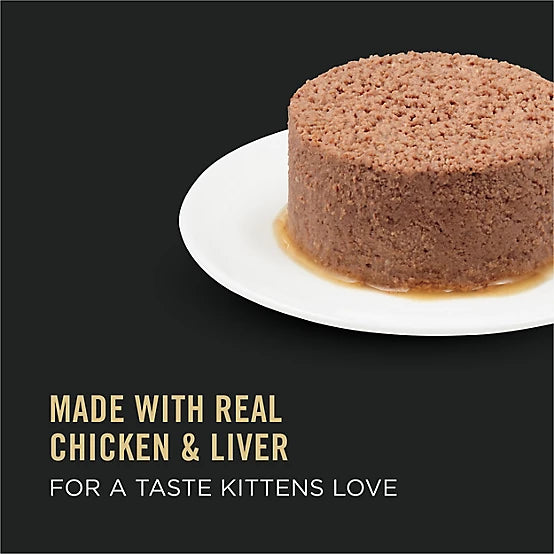 Purina Pro Plan Kitten Chicken and Liver Entree Wet Cat Food, 3 oz.