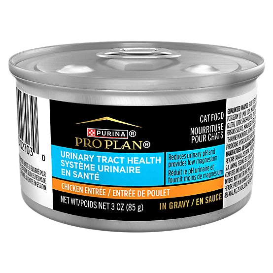 Purina Pro Plan Urinary Tract Health Adult Chicken Entree in Gravy Wet Cat Food, 3 oz.