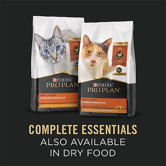 Purina Pro Plan Complete Essentials Adult White Meat Chicken and Vegetable Entree in Gravy Wet Cat Food, 3 oz.
