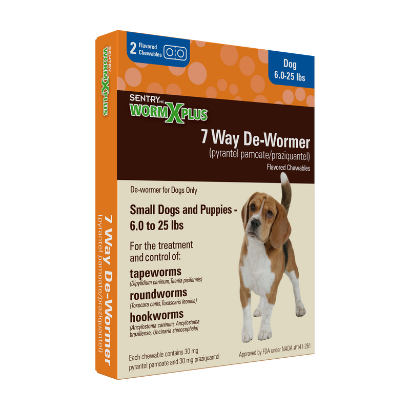 Sentry WormX Plus 7 Way DeWormer Dog SM 2CT