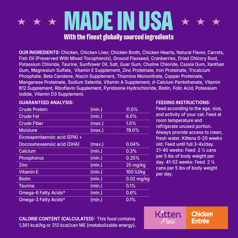 Wellness Complete Health Natural Grain Free Kitten Health Chicken Recipe Wet Canned Cat Food