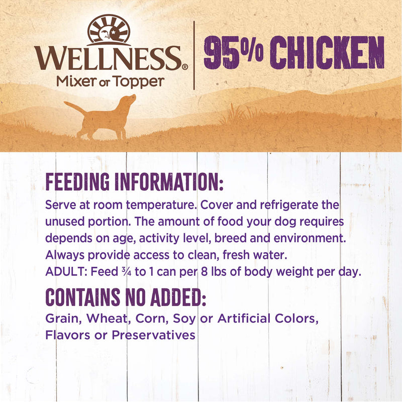 Wellness Natural Grain Free 95% Chicken Recipe Adult Wet Canned Dog Food