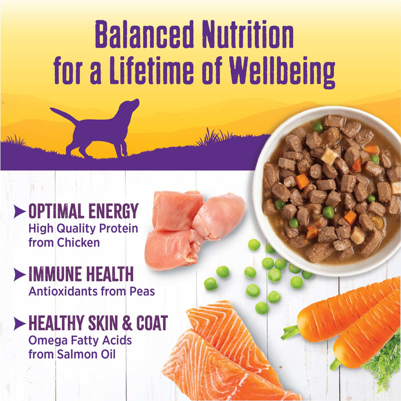Wellness Thick & Chunky Natural Grain Free Canned Dog Food, Chicken Stew, 12.5-Ounce Can