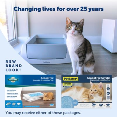 PetSafe Scoop-Free Crystal Disposable Cat Litter Tray, Fresh Scent, 1 pk.