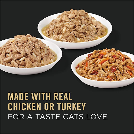 Purina Pro Plan Complete Essentials Adult Poultry Favorites in Gravy Wet Cat Food Variety Pack