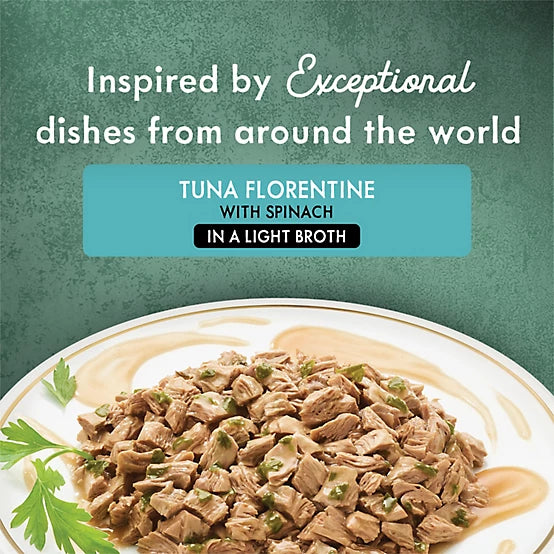 Purina Fancy Feast Medleys Adult Tuna Florentine in Light Broth Wet Cat Food, 3 oz.