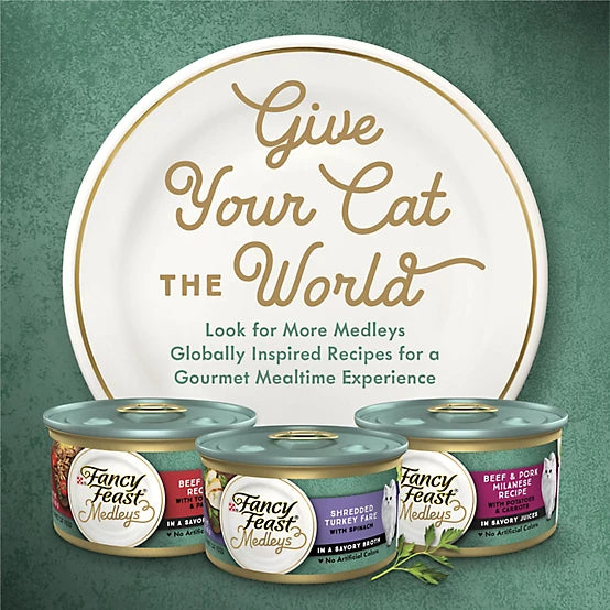 Purina Fancy Feast Medleys Adult Tuna Florentine in Light Broth Wet Cat Food, 3 oz.