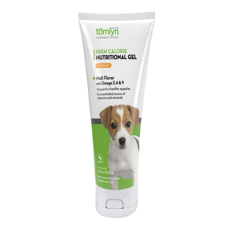 Tomlyn Nutri-Cal Puppy Malt-Flavored High-Calorie Nutritional Gel for Puppies, Helps Support a Healthy Appetite for Puppies Providing extra Calories, Vitamins, and Minerals in a Tasty Supplement, 4.25oz.