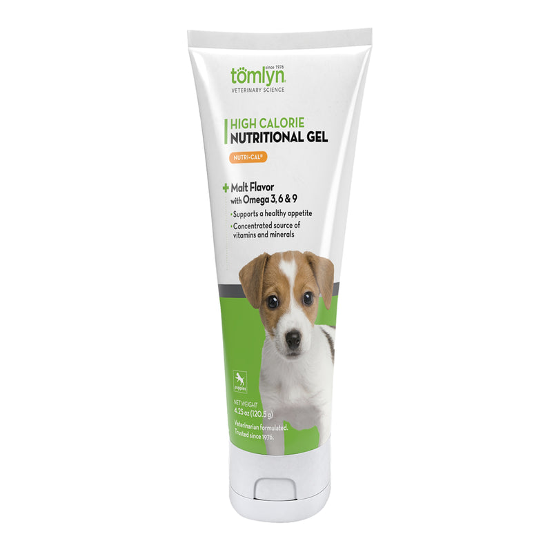 Tomlyn Nutri-Cal Puppy Malt-Flavored High-Calorie Nutritional Gel for Puppies, Helps Support a Healthy Appetite for Puppies Providing extra Calories, Vitamins, and Minerals in a Tasty Supplement, 4.25oz.