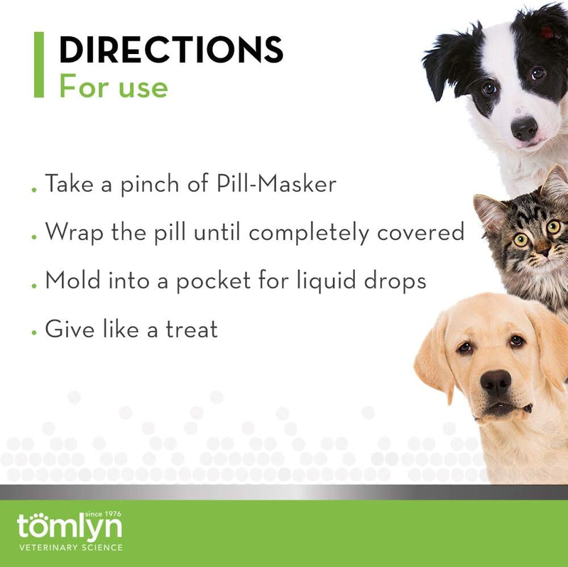 Tomlyn Pill Masker Bacon Flavor Paste for Dogs and Cats, Helps Hide the Taste and Smell of Capsules, Wafers, Tablets, and Liquid Drops, over 50 Servings Per Container.