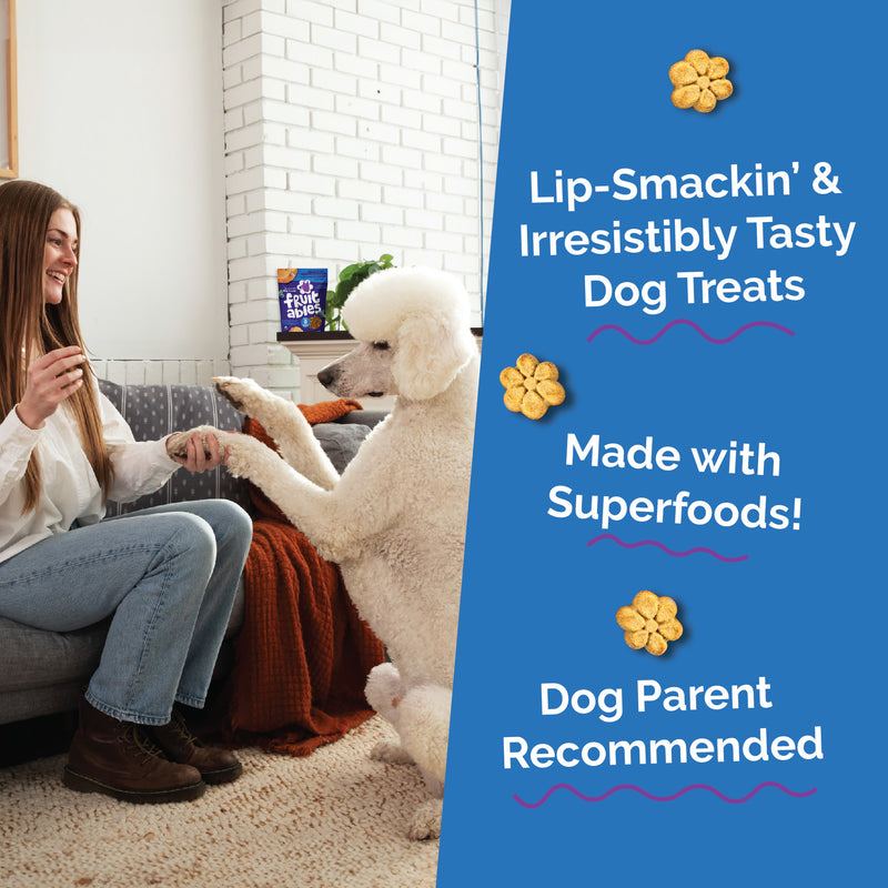 Fruitables Pumpkin & Blueberry Flavor Crunchy Dog Treats