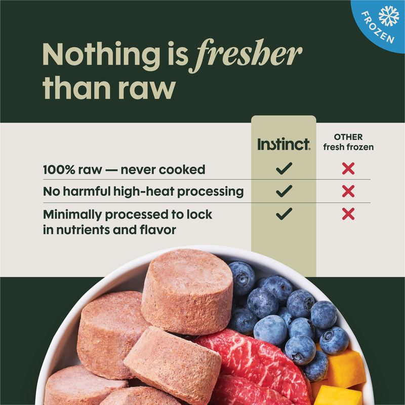 Instinct FreshRaw Medallions Grass-Fed Beef Recipe for Adult Dogs, 3lbs