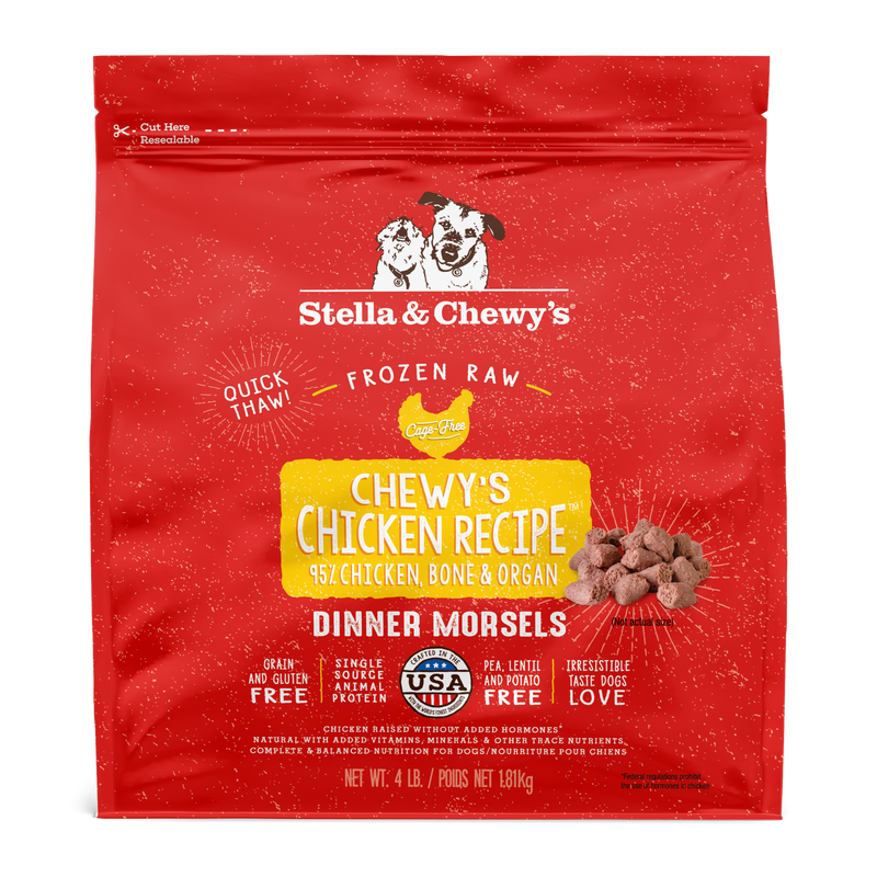 Stella & Chewy's Frozen Raw Dinner Patties for Dogs - Chewy's Chicken - 4 lb.