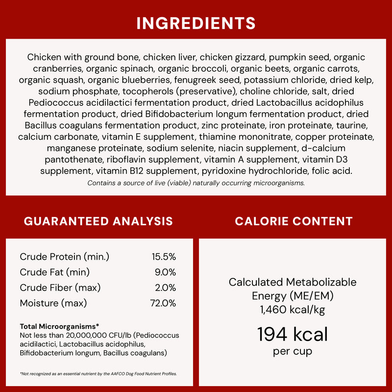 Stella & Chewy's Frozen Raw Dinner Patties for Dogs - Chewy's Chicken - 4 lb.