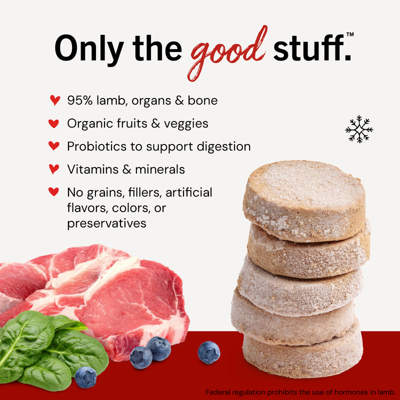 Stella & Chewy's Frozen Raw Dinner Patties for Dogs - Dandy Lamb - 3 lb.