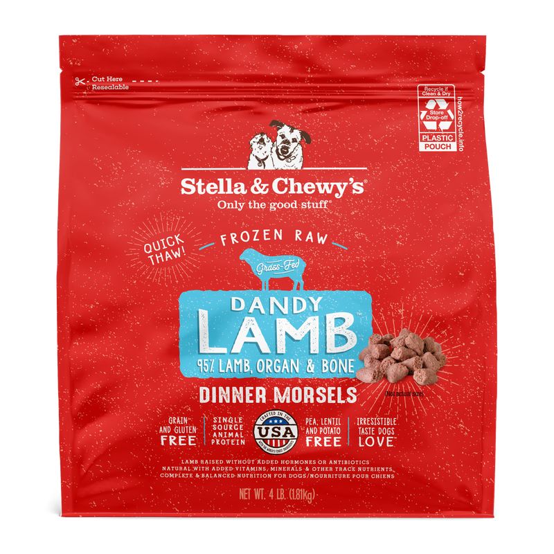 Stella & Chewy's Frozen Raw Dinner Patties for Dogs - Dandy Lamb - 4 lb.