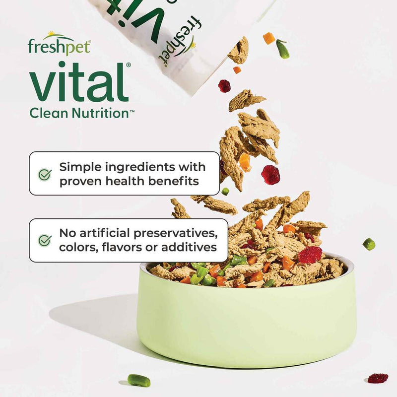 Freshpet Vital, Fresh Cat Food, Chicken Recipe with Antioxidant-Rich Vegetables & Eggs, 1 lbs.