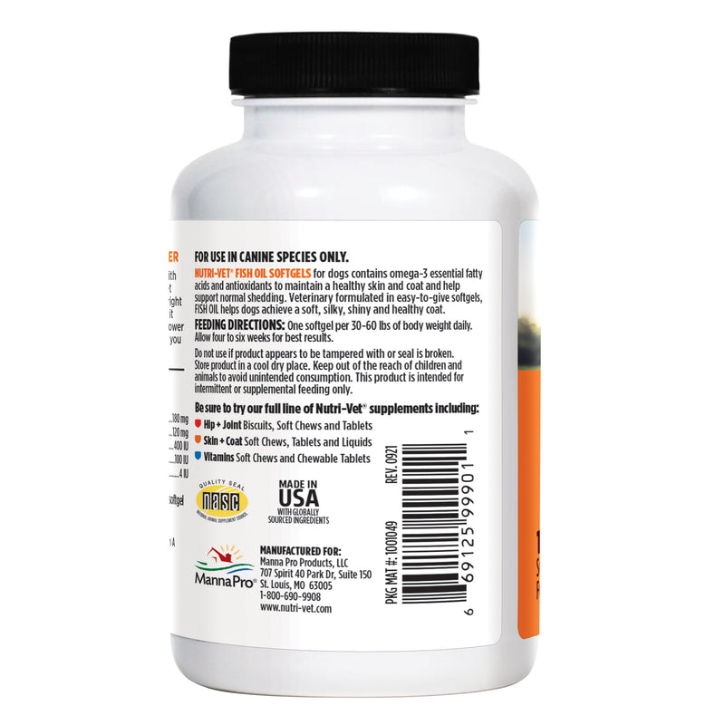 Nutri-Vet Fish Oil Soft Gels 100 Count