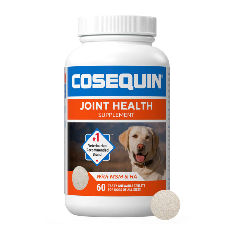 Nutramax Cosequin Maximum Strength Plus MSM & HA Chewable Tablets for Dogs, Count of 60