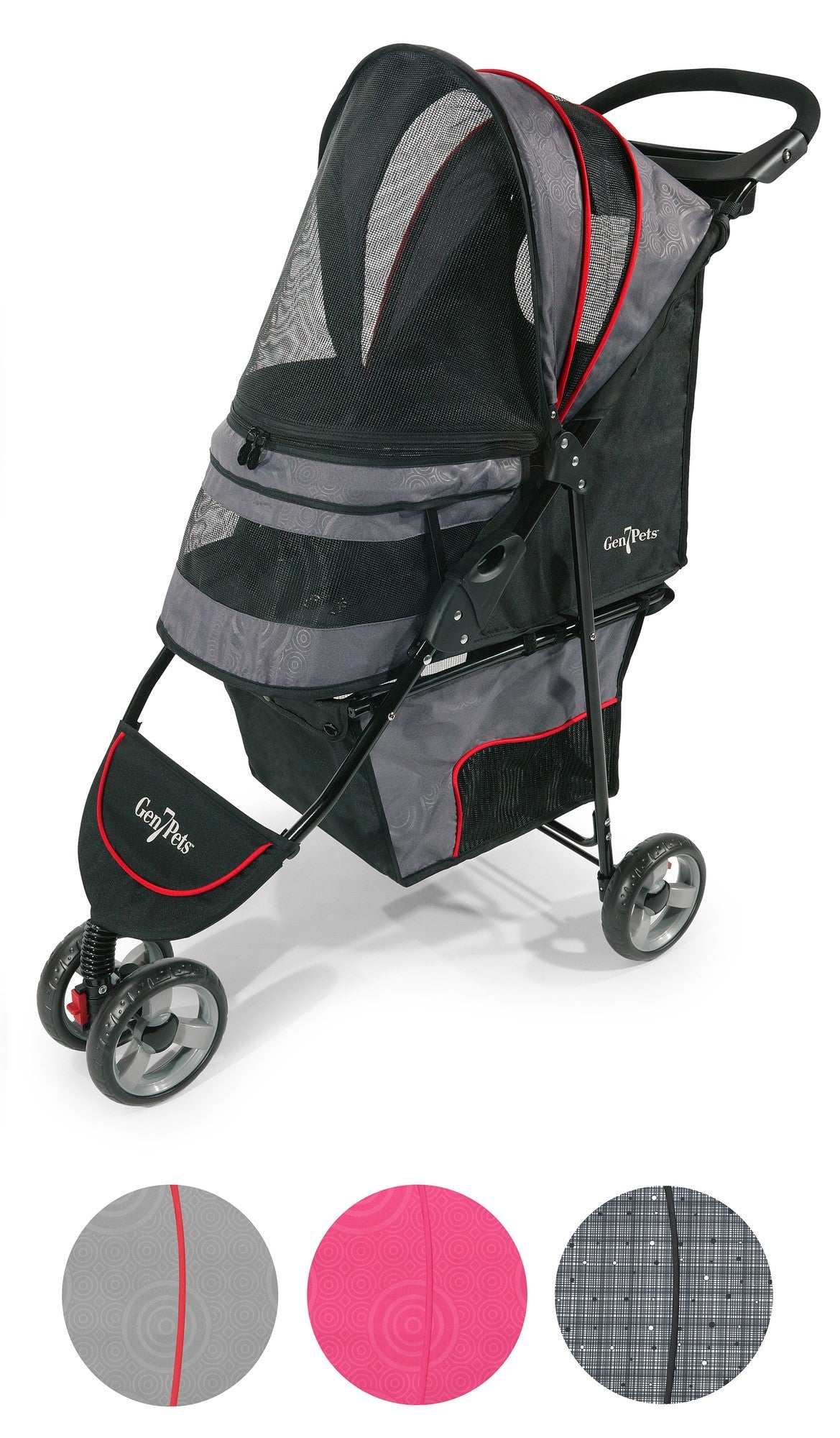 Gen7Pets Regal 4 Wheeled Pet Stroller for Dogs up to 25 Lb Gray Shadow 11.5 Lb