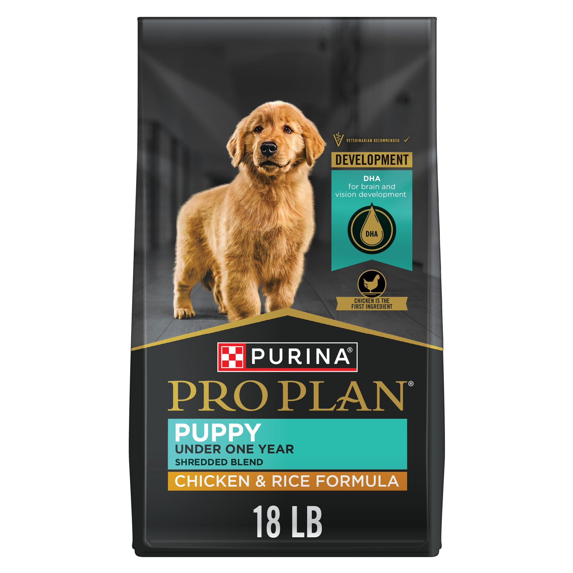 Purina Pro Plan High Protein Puppy Food Shredded Blend Chicken