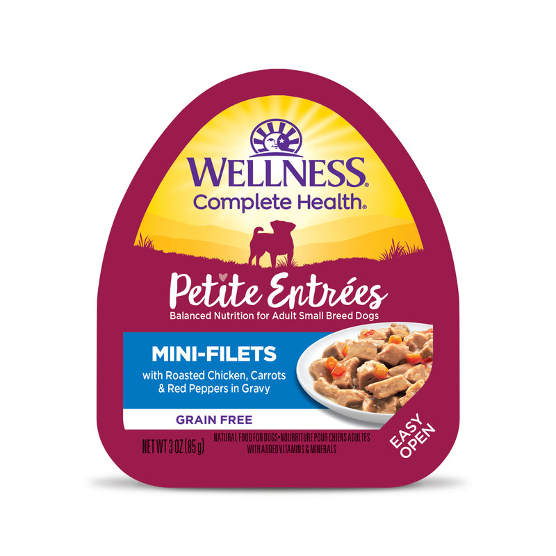 Wellness Petite Entrées Mini-Filets With Roasted Chicken, Carrots & Red Peppers in Gravy, 3-Ounce Cup