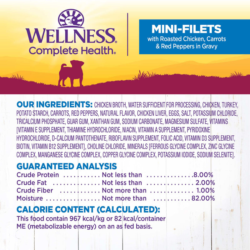 Wellness Petite Entrées Mini-Filets With Roasted Chicken, Carrots & Red Peppers in Gravy, 3-Ounce Cup