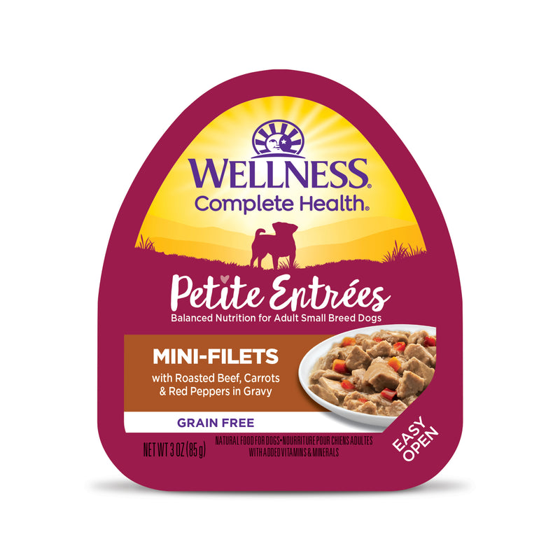 Wellness Petite Entrées Mini-Filets With Roasted Beef, Carrots & Red Peppers in Gravy, 3-Ounce Cup