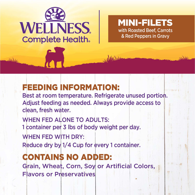 Wellness Petite Entrées Mini-Filets With Roasted Beef, Carrots & Red Peppers in Gravy, 3-Ounce Cup