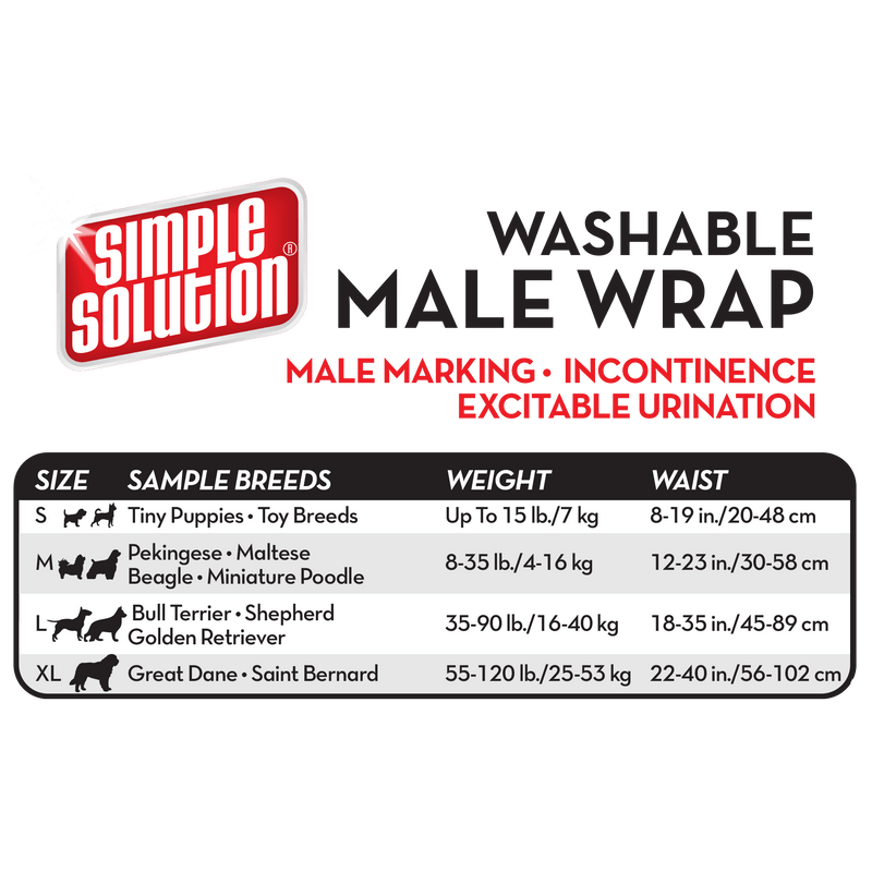Simple Solution Washable Male Wrap Size Small