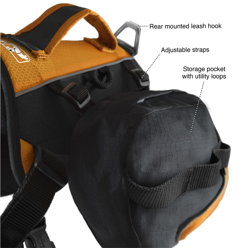 Kurgo Baxter Dog Backpack - Orange