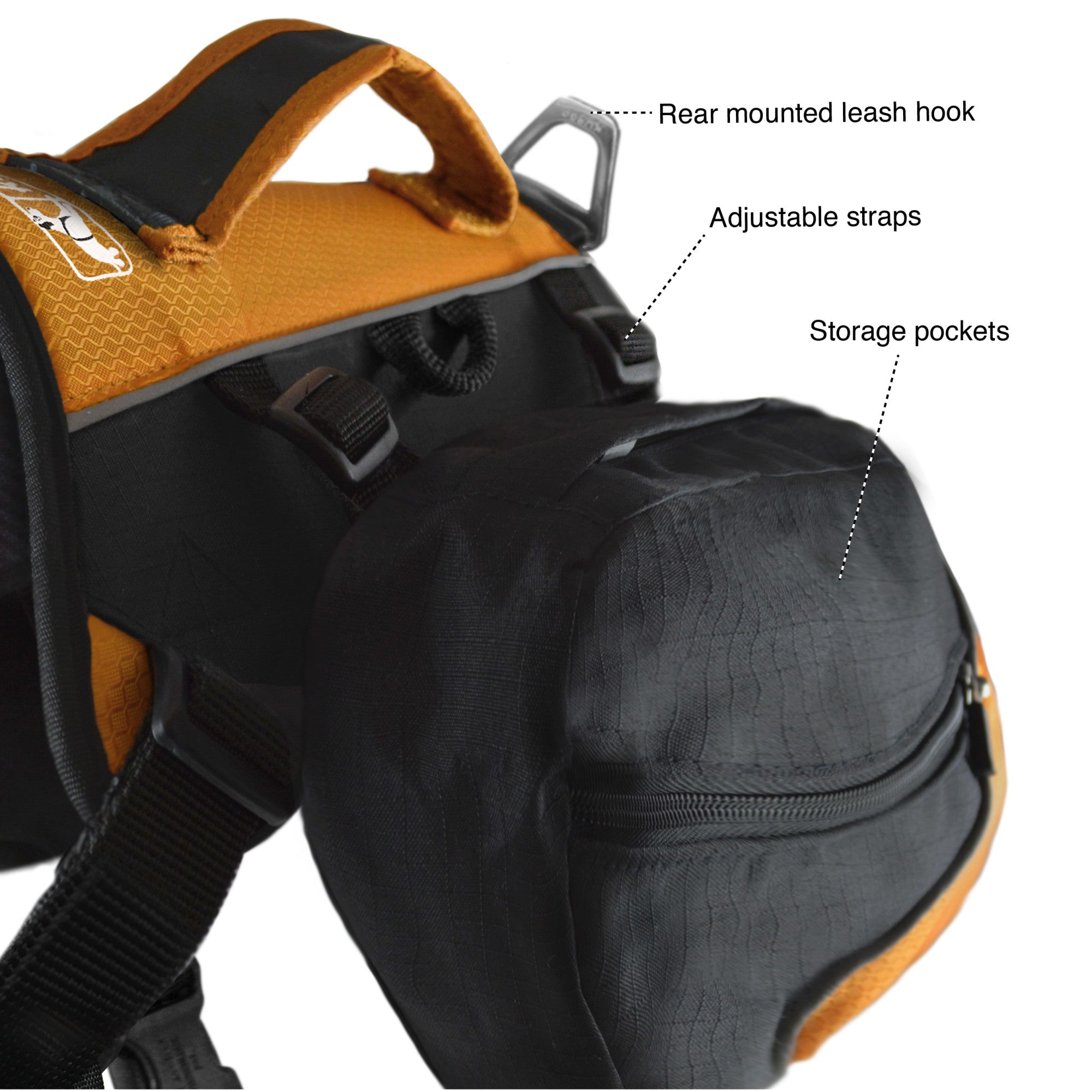 Kurgo Explorer Large Soft-Sided Dog Carrier – Black/Orange – For Chihuahua & Similar Breeds