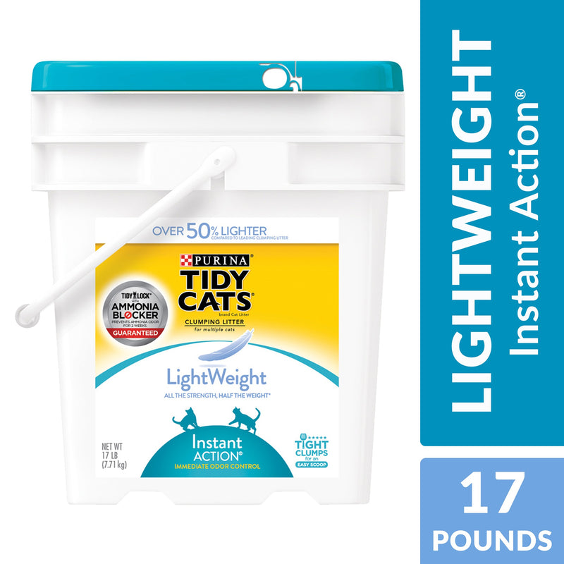 Purina Tidy Cats Instant Action LightWeight Cat Litter Floral Scent 17 Lb Pail