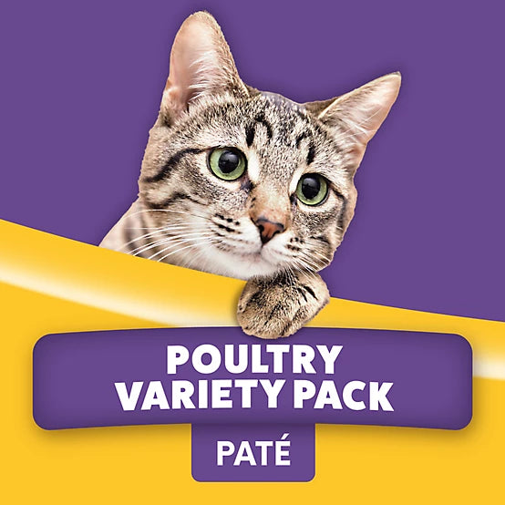 Paws & Claws Adult Minced Poultry Pate Wet Cat Food Variety Pack, 5.5 oz., Pack of 32 Cans