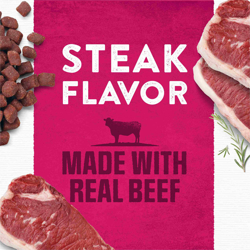 Purina Moist and Meaty Steak Flavor Soft Dog Food Pouches