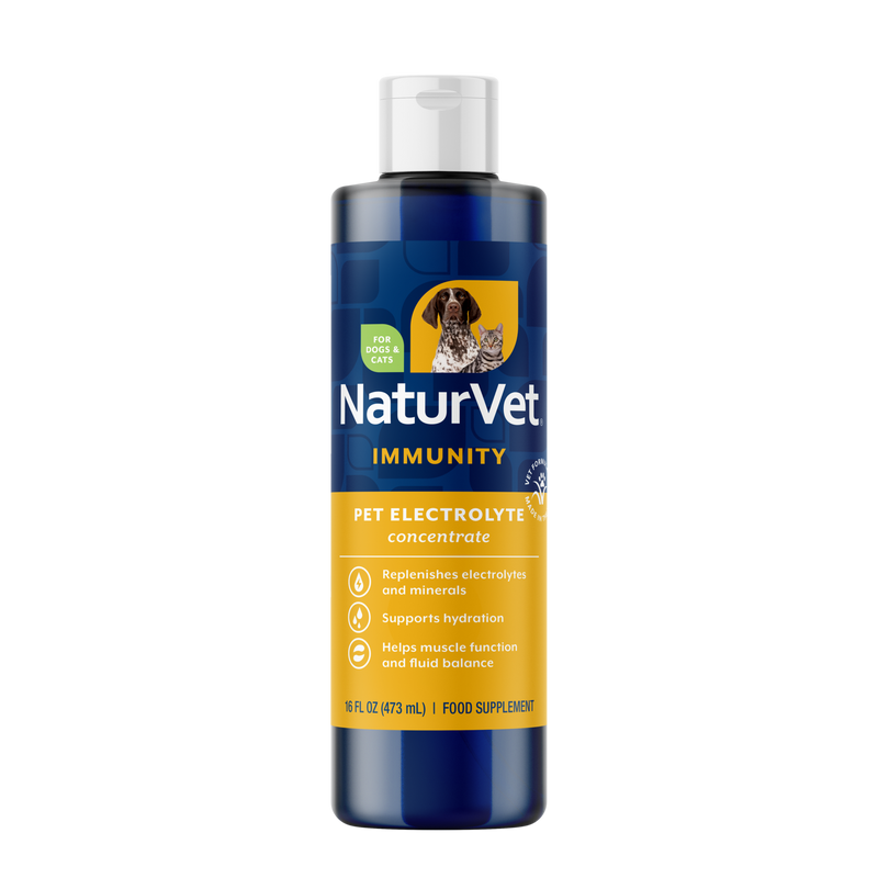 NaturVet Pet Electrolyte Concentrate Immunity Supplement for Dogs and Cats, 16 fl oz