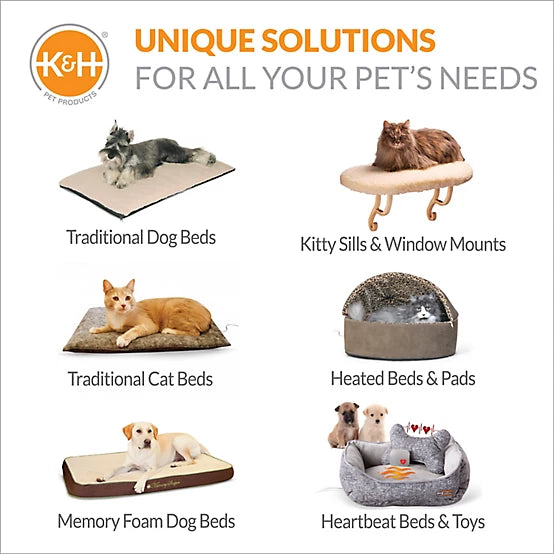 K&H Pet Products Extreme-Weather Heated Petite Kitty Cat Bed Pad