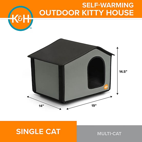 K&H Pet Products Outdoor Heated Nylon Cat House